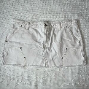 Abercrombie & Fitch White Mini Skirt